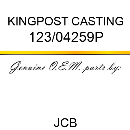 KINGPOST CASTING 123/04259P
