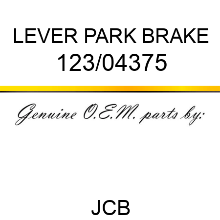 LEVER PARK BRAKE 123/04375