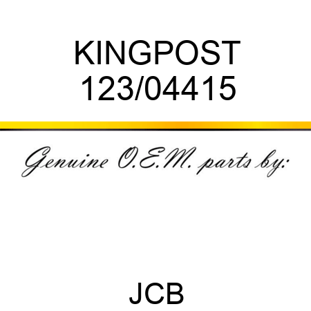 KINGPOST 123/04415