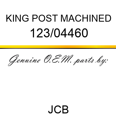 KING POST MACHINED 123/04460