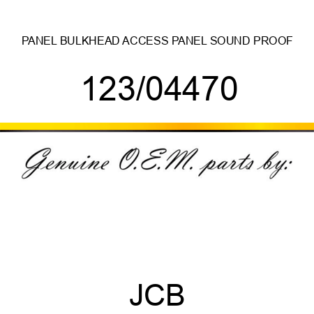 PANEL, BULKHEAD ACCESS PANEL SOUND PROOF 123/04470