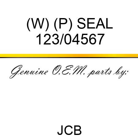 (W) (P) SEAL 123/04567