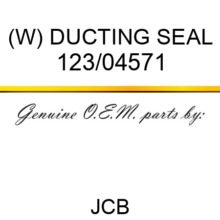 (W) DUCTING SEAL 123/04571
