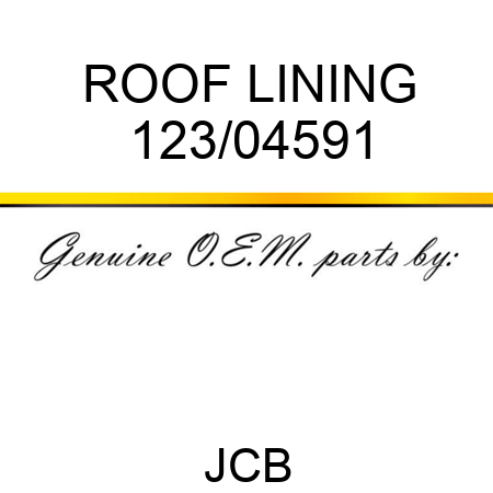 ROOF LINING 123/04591