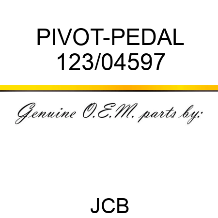 PIVOT-PEDAL 123/04597