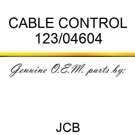 CABLE CONTROL 123/04604