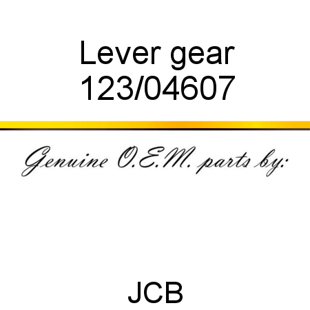 Lever, gear 123/04607