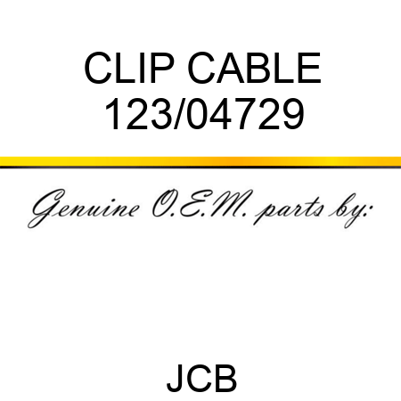 CLIP CABLE 123/04729