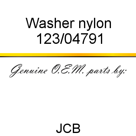 Washer, nylon 123/04791