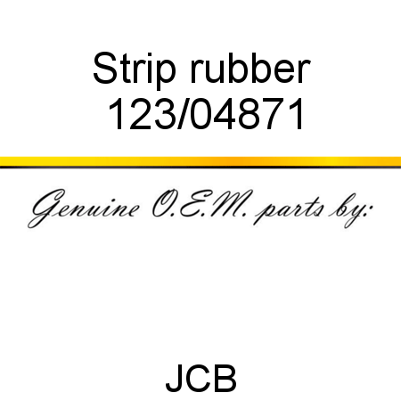 Strip, rubber 123/04871