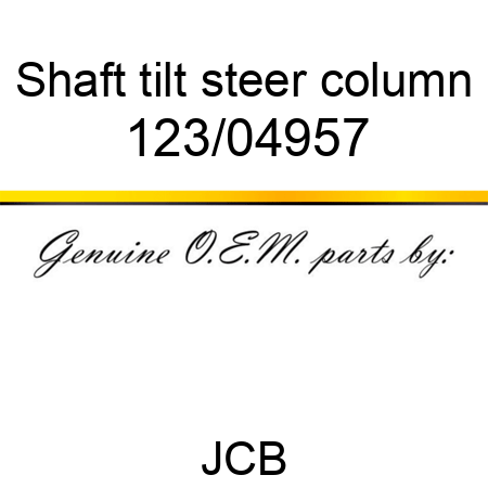 Shaft, tilt steer column 123/04957