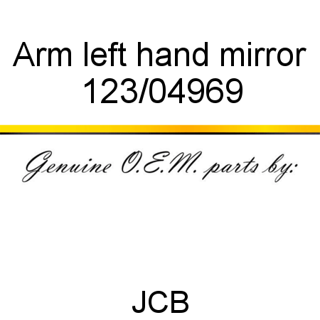 Arm, left hand mirror 123/04969