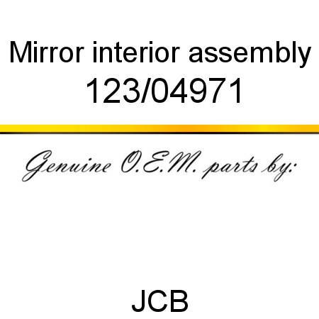 Mirror, interior assembly 123/04971