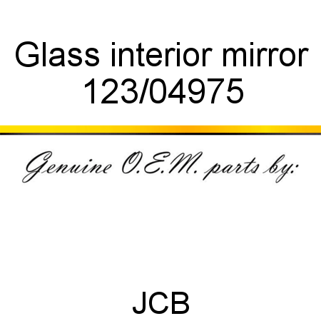 Glass, interior mirror 123/04975