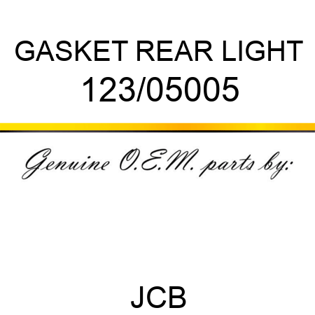 GASKET REAR LIGHT 123/05005