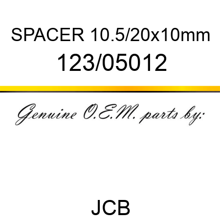 SPACER 10.5/20x10mm 123/05012