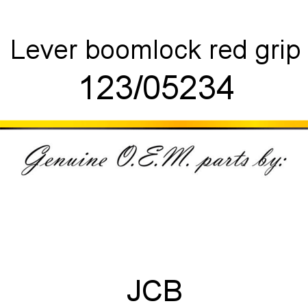 Lever, boomlock, red grip 123/05234