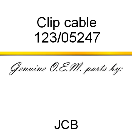 Clip, cable 123/05247
