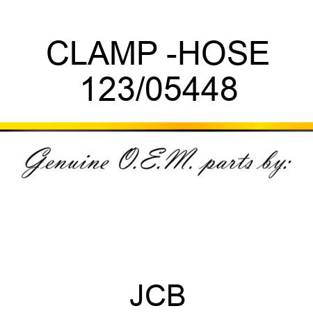 CLAMP -HOSE 123/05448