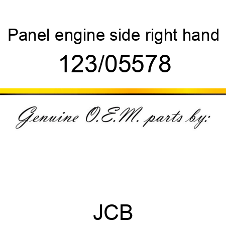 Panel, engine side, right hand 123/05578