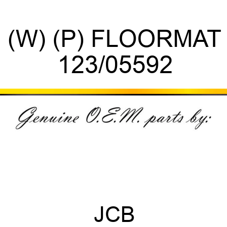 (W) (P) FLOORMAT 123/05592