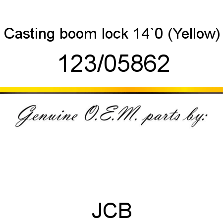 Casting, boom lock, 14`0 (Yellow) 123/05862