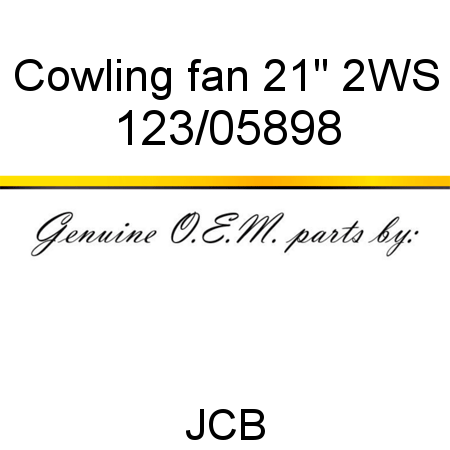 Cowling, fan 21