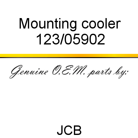 Mounting, cooler 123/05902