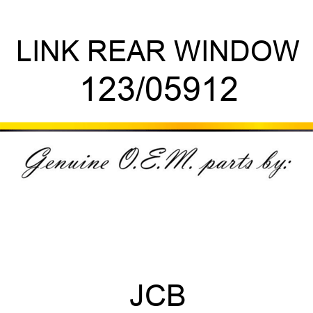 LINK REAR WINDOW 123/05912
