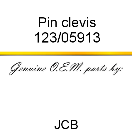 Pin, clevis 123/05913