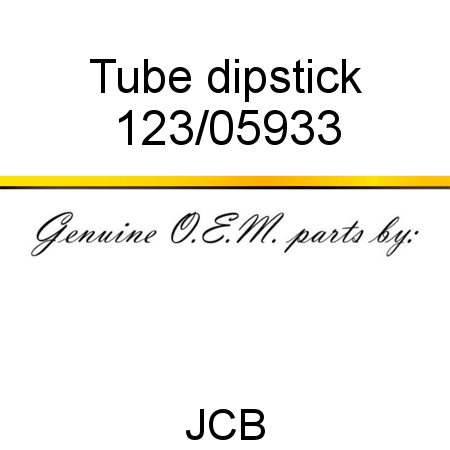 Tube, dipstick 123/05933