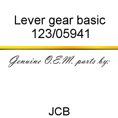 Lever, gear, basic 123/05941