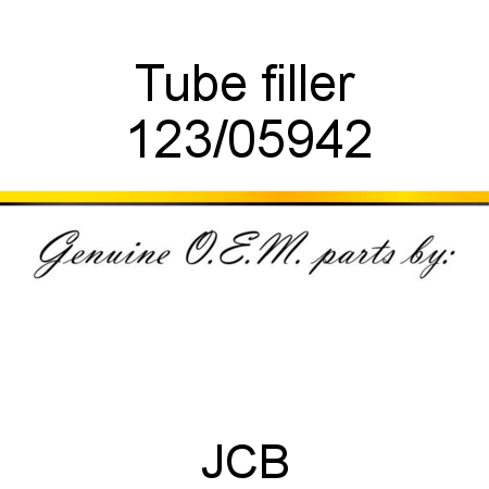 Tube, filler 123/05942
