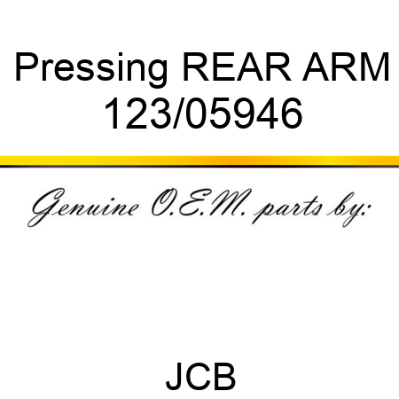 Pressing REAR ARM 123/05946
