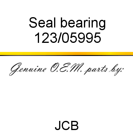 Seal, bearing 123/05995