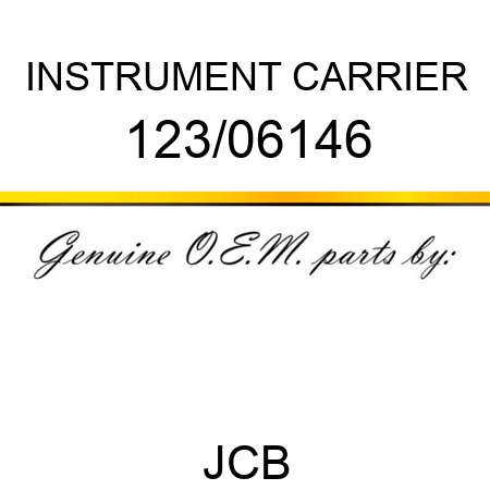 INSTRUMENT CARRIER 123/06146