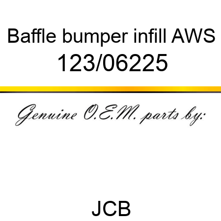 Baffle, bumper infill, AWS 123/06225
