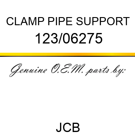 CLAMP PIPE SUPPORT 123/06275