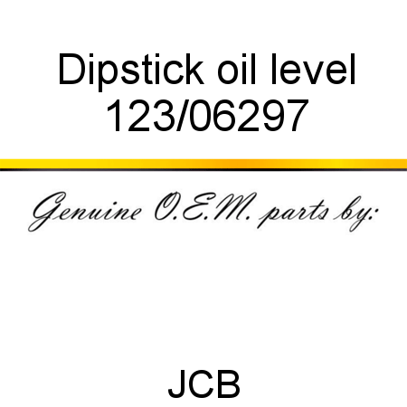 Dipstick, oil level 123/06297