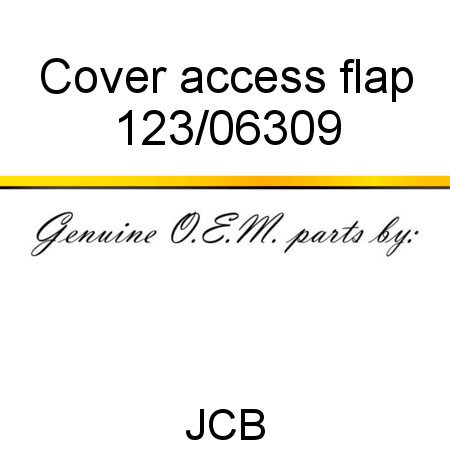Cover, access flap 123/06309