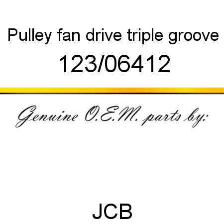 Pulley, fan drive, triple groove 123/06412