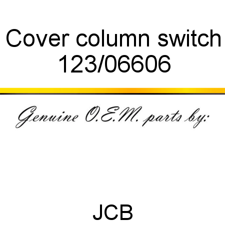 Cover, column switch 123/06606