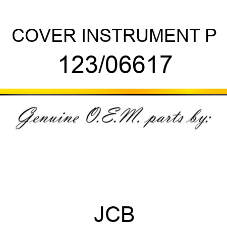 COVER INSTRUMENT P 123/06617