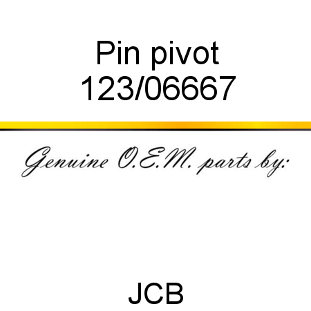 Pin, pivot 123/06667