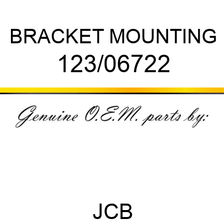 BRACKET MOUNTING 123/06722