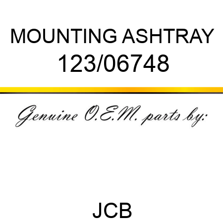 MOUNTING ASHTRAY 123/06748