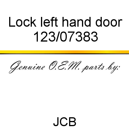 Lock, left hand door 123/07383