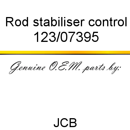 Rod, stabiliser control 123/07395