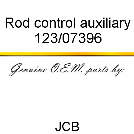 Rod, control, auxiliary 123/07396