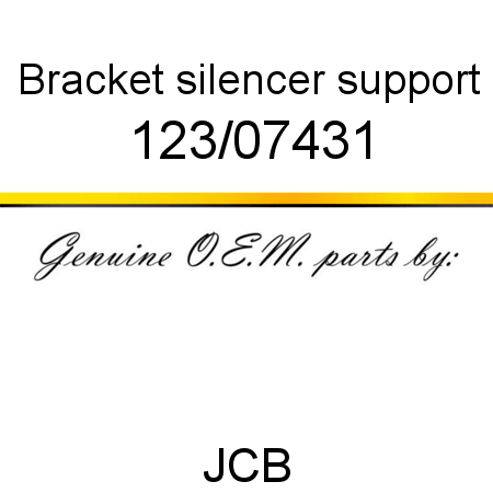 Bracket, silencer support 123/07431